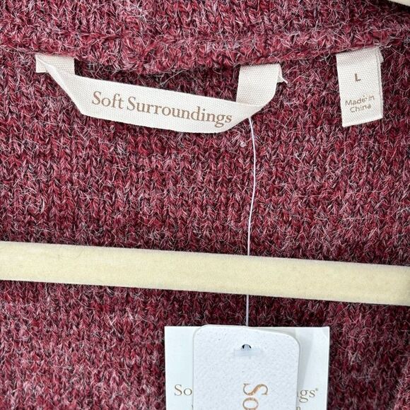 Soft Surroundings Solange Sweater Red Wine Large - Picture 3 of 11